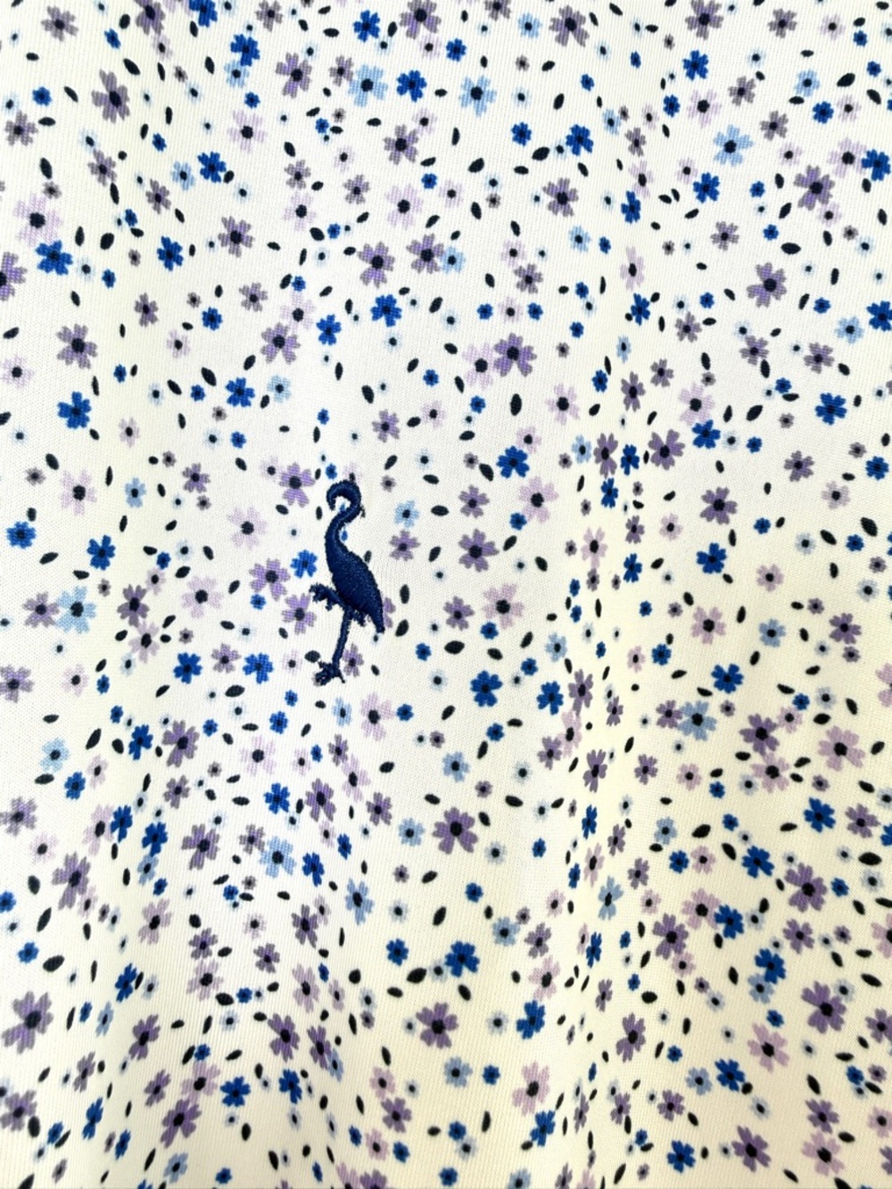 Tailor Byrd Ditsy Floral Performance Polo Golf Shirt White Blue Men's  Size XL - Picture 12 of 17